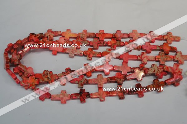 CDE566 15.5 inches 15*20mm cross dyed sea sediment jasper beads