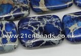 CDE57 15.5 inches 22*30mm rectangle dyed sea sediment jasper beads