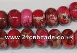 CDE588 15.5 inches 9*14mm rondelle dyed sea sediment jasper beads