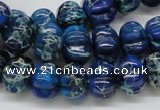 CDE59 15.5 inches 10*14mm pumpkin dyed sea sediment jasper beads