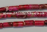 CDE591 15.5 inches 6*12mm tube dyed sea sediment jasper beads