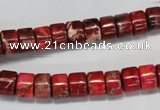 CDE596 15.5 inches 4*8mm tube dyed sea sediment jasper beads