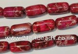 CDE598 15.5 inches 8*16mm column dyed sea sediment jasper beads