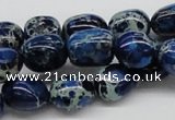 CDE63 15.5 inches 12*15mm nuggets dyed sea sediment jasper beads