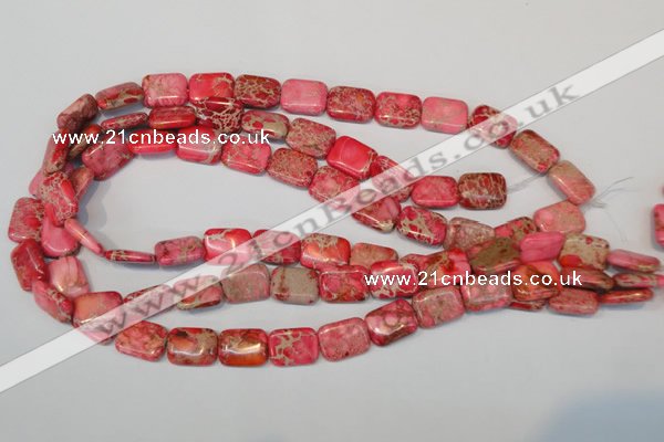 CDE631 15.5 inches 12*16mm rectangle dyed sea sediment jasper beads