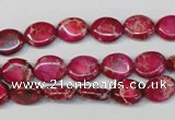 CDE642 15.5 inches 8*10mm oval dyed sea sediment jasper beads
