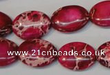 CDE646 15.5 inches 15*20mm oval dyed sea sediment jasper beads