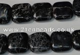 CDE692 15.5 inches 14*14mm square dyed sea sediment jasper beads