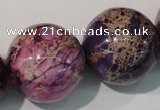 CDE699 15.5 inches 24mm round dyed sea sediment jasper beads