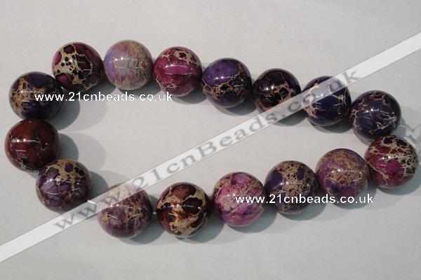 CDE699 15.5 inches 24mm round dyed sea sediment jasper beads