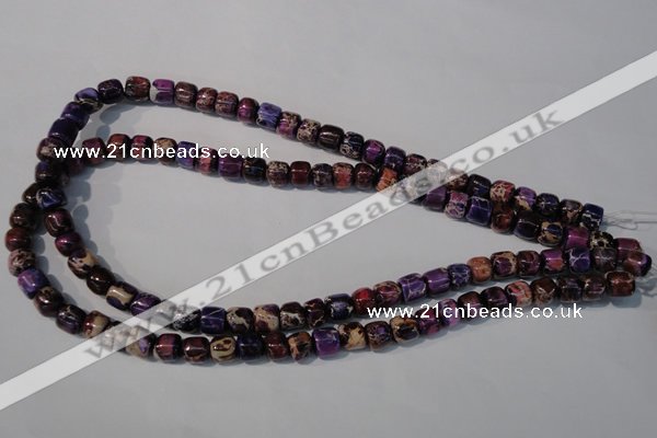 CDE705 15.5 inches 6*8mm nuggets dyed sea sediment jasper beads