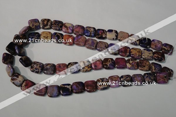 CDE716 15.5 inches 14*14mm square dyed sea sediment jasper beads