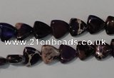 CDE719 15.5 inches 8*8mm triangle dyed sea sediment jasper beads