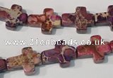 CDE722 15.5 inches 12*16mm cross dyed sea sediment jasper beads