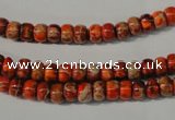 CDE731 15.5 inches 4*6mm rondelle dyed sea sediment jasper beads