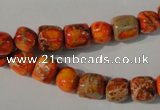 CDE732 15.5 inches 6*7mm – 8*9mm nuggets dyed sea sediment jasper beads