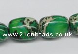 CDE74 15.5 inches 15*20mm nuggets dyed sea sediment jasper beads