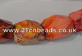 CDE747 15.5 inches 13*18mm faceted nuggets dyed sea sediment jasper beads