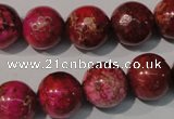 CDE762 15.5 inches 14mm round dyed sea sediment jasper beads