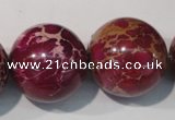 CDE765 15.5 inches 24mm round dyed sea sediment jasper beads