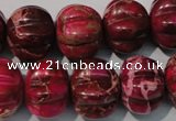 CDE767 15.5 inches 15*18mm pumpkin dyed sea sediment jasper beads