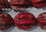 CDE769 15.5 inches 18*25mm star fruit shaped dyed sea sediment jasper beads