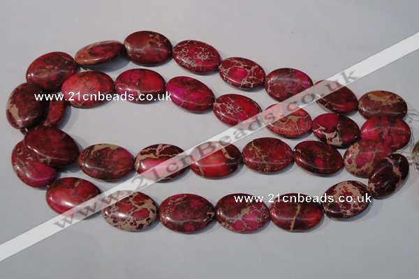 CDE783 15.5 inches 18*25mm oval dyed sea sediment jasper beads