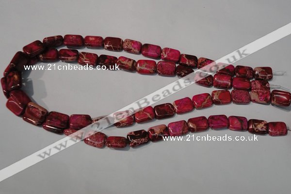 CDE796 15.5 inches 10*14mm rectangle dyed sea sediment jasper beads