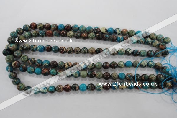 CDE802 15.5 inches 8mm round dyed sea sediment jasper beads wholesale