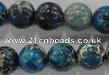 CDE807 15.5 inches 15mm round dyed sea sediment jasper beads wholesale