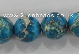 CDE808 15.5 inches 18mm round dyed sea sediment jasper beads wholesale