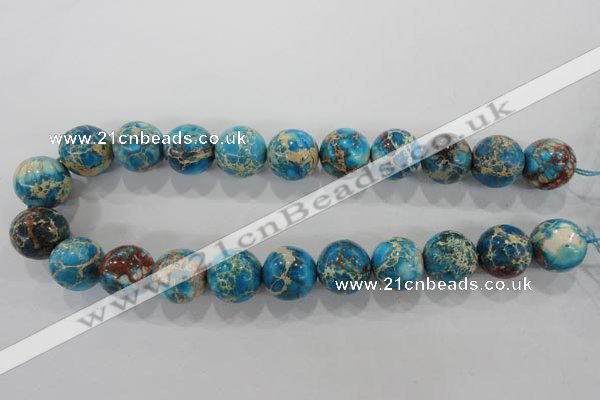 CDE808 15.5 inches 18mm round dyed sea sediment jasper beads wholesale