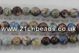 CDE812 15.5 inches 6mm round dyed sea sediment jasper beads wholesale