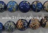 CDE816 15.5 inches 14mm round dyed sea sediment jasper beads wholesale