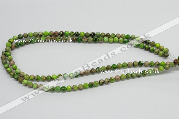 CDE82 15.5 inches 6mm round dyed sea sediment jasper beads