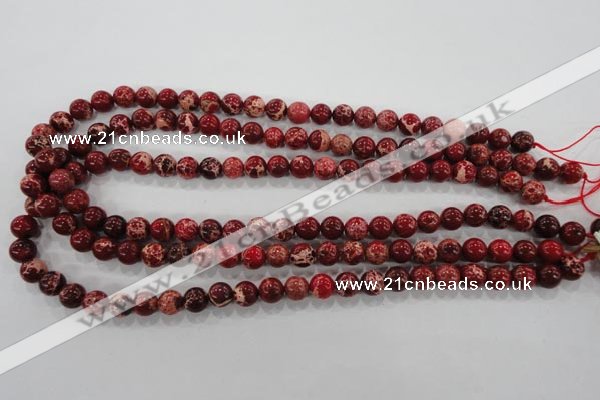 CDE822 15.5 inches 8mm round dyed sea sediment jasper beads wholesale