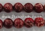 CDE824 15.5 inches 12mm round dyed sea sediment jasper beads wholesale