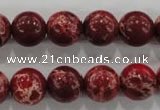 CDE825 15.5 inches 14mm round dyed sea sediment jasper beads wholesale