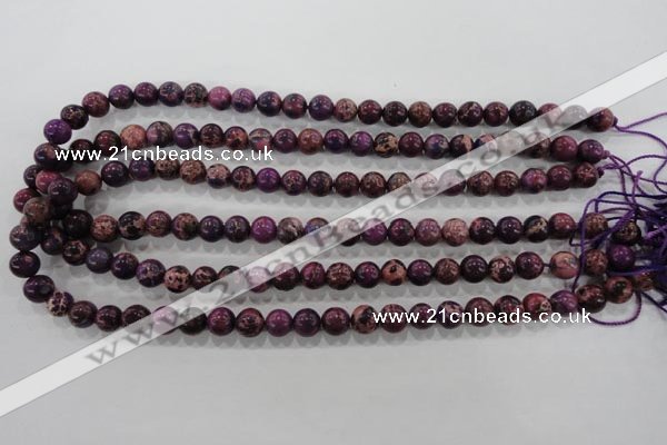 CDE832 15.5 inches 8mm round dyed sea sediment jasper beads wholesale