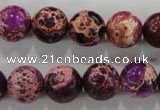 CDE834 15.5 inches 12mm round dyed sea sediment jasper beads wholesale