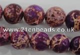 CDE835 15.5 inches 14mm round dyed sea sediment jasper beads wholesale