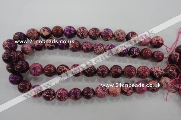 CDE835 15.5 inches 14mm round dyed sea sediment jasper beads wholesale