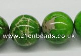 CDE85 15.5 inches 20mm round dyed sea sediment jasper beads