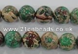 CDE854 15.5 inches 12mm round dyed sea sediment jasper beads wholesale