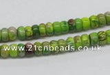 CDE86 15.5 inches 4*6mm rondelle dyed sea sediment jasper beads