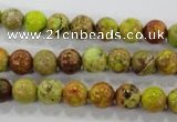 CDE861 15.5 inches 6mm round dyed sea sediment jasper beads wholesale