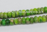 CDE87 15.5 inches 5*8mm rondelle dyed sea sediment jasper beads