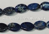 CDE913 15.5 inches 10*14mm oval dyed sea sediment jasper beads