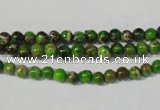 CDE920 15.5 inches 4mm round dyed sea sediment jasper beads