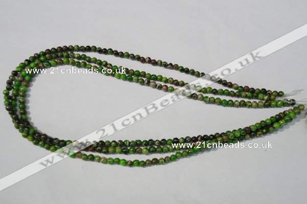 CDE920 15.5 inches 4mm round dyed sea sediment jasper beads